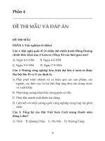 Đường lối cách mạng dcsvn - Đh mở TPHCM - Đề thi mẫu và Đáp Án