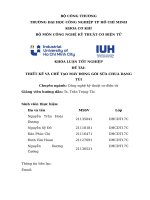 IUH - KLTN - THIẾT KẾ VÀ CHẾ TẠO MÁY ĐÓNG GÓI SỮA CHUA DẠNG TÚI