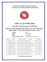 TIỂU LUẬN PHÊ RA QUỐC TẾ