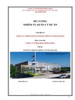 ĐỀ CƯƠNG QUẢN LÝ DỰ ÁN