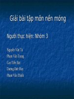 Slide nền móng tính toán kháng dọc cọc btct