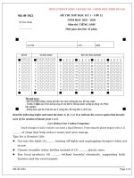 Đề thi thử số 1022 môn tiếng anh tốt nghiệp THPT năm học 2025 -2026