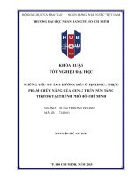 Khóa luận tốt nghiệp những yếu tố Ảnh hưởng Đến Ý Định mua thực phẩm chức năng của gen z trên nền tảng tiktok tại tp  hcm