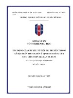 Khóa luận tốt nghiệp tác Động của các yếu tố tiếp thị truyền thông xã hội trên tiktok Đến Ý Định mua hàng của sinh viên trên Địa bàn tp hcm