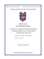 Khóa luận tốt nghiệp tác Động của chính sách tiền tệ Đến hiệu quả hoạt Động của các ngân hàng thương mại việt nam