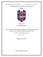 Khóa luận tốt nghiệp các yếu tố Ảnh hưởng Đến quyết Định vay tiêu dùng của sinh viên tại các ngân hàng thương mại việt nam