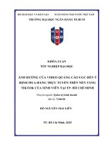 Khóa luận tốt nghiệp Ảnh hưởng của video quảng cáo ugc Đến Ý Định mua hàng trực tuyến trên nền tảng tiktok của sinh viên tại tp  hồ chí minh