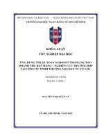 Khóa luận tốt nghiệp Ứng dụng thuật toán xgboost trong dự báo doanh thu bán hàng   nghiên cứu trường hợp tại công ty tnhh thương mại Đầu tư vũ lộc