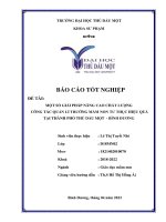 Một số giải pháp nâng cao chất lượng công tác quản lý trường mầm non tư thục hiệu quả tại thành phố thủ dầu một – bình dương