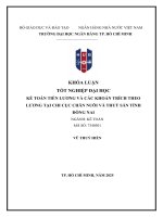 Khóa luận tốt nghiệp kế toán tiền lương và các khoản trích theo lương tại chi cục chăn nuôi và thủy sản tỉnh Đồng nai