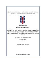 Khóa luận tốt nghiệp các yếu tố tiếp thị qua người có sức Ảnh hưởng tác Động Đến quyết Định mua sắm trực tuyến trên tiktokshop của gen z tại thành phố hồ chí minh