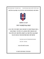 Khóa luận tốt nghiệp các yếu tố thúc Đẩy hành vi chấp nhận mua sắm trực tuyến của sinh viên trong kỷ nguyên số trường hợp tại trường Đại học ngân hàng thành phố hồ chí minh