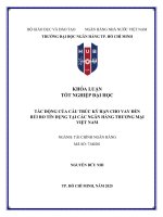 Khóa luận tốt nghiệp tác Động của cấu trúc kỳ hạn cho vay Đến rủi ro tín dụng tại các ngân hàng thương mại việt nam