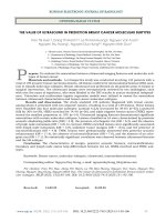 The value of ultrasound in prediction breast cancer molecular subtypes