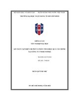 Khóa luận tốt nghiệp kế toán tập hợp chi phí và phân tích hiệu quả tài chính tại công ty tnhh inspike