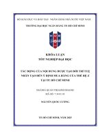 Khóa luận tốt nghiệp tác Động của nội dung Được tạo bởi trí tuệ nhân tạo Đến Ý Định mua hàng của thế hệ z tại tp  hồ chí minh