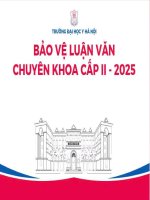 Slide báo cáo Luận văn k bàng quang