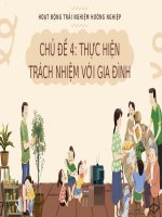 Bài giảng: Chủ đề: Trách nhiệm với gia đình.
