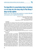 Tác dụng Điều trị u nang buồng trứng và dự phòng u xơ tử cung của viên nang cứng an phụ khang Ở Động vật thực nghiệm   hà thị yến, trần thanh tùng, Đặng thị thu hiên