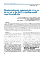 Tổng hợp và Đánh giá tác dụng gây Độc tế bào ung thư của một số dẫn chất n hydroxyheptanamid mang khung indirubin   dương tiến anh, nguyễn hải nam, Đỗ thị mai dung