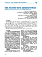 Thành phần hóa học của loài hypericum hookerianum   vũ duy hồng, nguyễn mạnh tuyển, nguyễn minh khởi, phương thiện thương, vũ văn tuấn