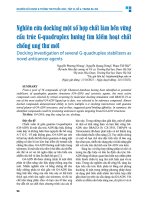 Nghiên cứu docking một số hợp chất làm bền vững cấu trúc g quadruplex hướng tìm kiếm hoạt chất chống ung thư mới   nguyễn phương nhung, nguyễn quang hưng, phạm thế hải