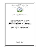 Nghiên cứu tổng hợp molnupiravir từ ctydin   trương thị kim lương