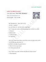 ĐỀ THI TUYỂN SINH CAO HỌC - CK1 - UMP KHÓA 25