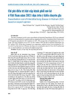 Chi phí Điều trị Đợt cấp bệnh phổi mô kẽ Ở việt nam năm 2021 dựa trên Ý kiến chuyên gia   phạm nữ hạnh vân, nguyễn thị mai phương, nguyễn thị bích ngọc