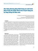 Nghiên cứu tối Ưu hóa màng bao pellet mesalamin giải phóng tại Đại tràng   nguyễn cao thắng, nguyễn bình nguyên, nguyễn cảnh hưng, nguyễn Đăng hòa