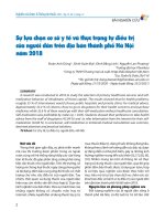 Sự lựa chọn cơ sở y tế và thực trạng tự Điều trị của người dân trên Địa bàn thành phố hà nội năm 2018   Đoàn anh dũng, Đinh xuân Đại, Đinh bằng linh, nguyễn lan phương