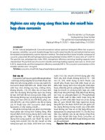 Nghiên cứu xây dựng công thức bào chế micell hỗn hợp chứa curcumin   trần thị hải yến, lê thị huyên
