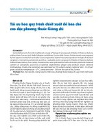 Tối Ưu hóa quy trình chiết xuất Để bào chế cao Đặc thuốc giảng chỉ   bùi hồng cường, nguyễn trần linh, hoàng mạnh tuấn