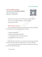 ĐỀ THI THỬ CAO HỌC – CK1 CHUYÊN NGÀNH DƯỢC - ĐỀ SỐ 4