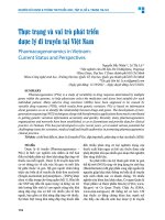 Thực trạng và vai trò phát triển dược lý di truyền tại việt nam   nguyễn Đắc nhân, lê thị lý