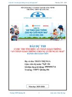 BÀI DỰ THI ATGT CHO NỤ CƯỜI NGÀY MAI (BÀI DỰ THI CHẤT LƯỢNG CAO)