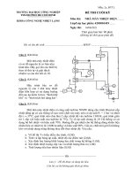 IUH - Đề thi cuối kỳ - NHÀ MÁY NHIỆT ĐIỆN - 14/06/2021