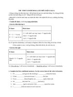 LÝ THUYẾT VÀ BÀI TẬP CÂU ĐIỀU KIỆN  IF LOẠI 1