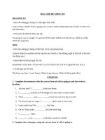 LÝ THUYẾT VÀ BÀI TẬP WILL AND BE GOING TO