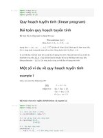 Đề cương ôn tập - Bài toán quy hoạch tuyến tính