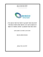 Ứng dụng trí tuệ nhân tạo kết nối ChatGPT với phần mềm EMR trong xây dựng bệnh án điện tử thông minh tại Bệnh viện Bãi Cháy