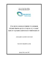 Ứng dụng Google Form và Looker Studio trong quản lý công tác kiểm kê – thanh quyết toán tại Bệnh viện Bãi Cháy
