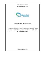 Ứng dụng 5S trong cải tiến quy trình lưu mẫu bệnh phẩm sau phân tích tại Khoa Huyết học – Hóa sinh, Bệnh viện Bãi Cháy