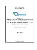 Triển khai kết thúc thanh toán tại phòng khám đối với các bệnh nhân không phải thanh toán thêm chi phí (được bảo hiểm y tế chi trả toàn bộ) tại Bệnh viện Bãi Cháy năm 2025