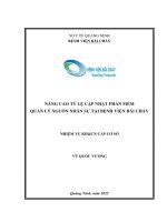 Nâng cao tỷ lệ tạm ứng viện phí bằng QR động tại Khu khám bệnh theo yêu cầu, Bệnh viện Bãi Cháy năm 2025