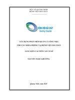 Xây dựng phần mềm quản lý công việc cho các khoa phòng tại Bệnh viện Bãi Cháy
