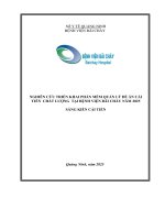 Nghiên cứu triển khai phần mềm quản lý đề án cải tiến chất lượng tại Bệnh viện Bãi Cháy năm 2025