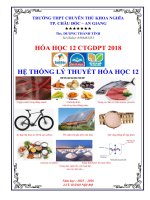 HỆ THỐNG HÓA LÝ THUYẾT HÓA HỌC 12