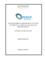 Xây dựng hệ thống AI Agent hỗ trợ tư vấn và tra cứu thông tin y tế trên nền tảng Zalo OA tại Bệnh viện Bãi Cháy
