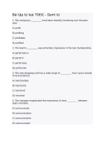 Các dạng bai tap toeic nền tảng kèm giải thích